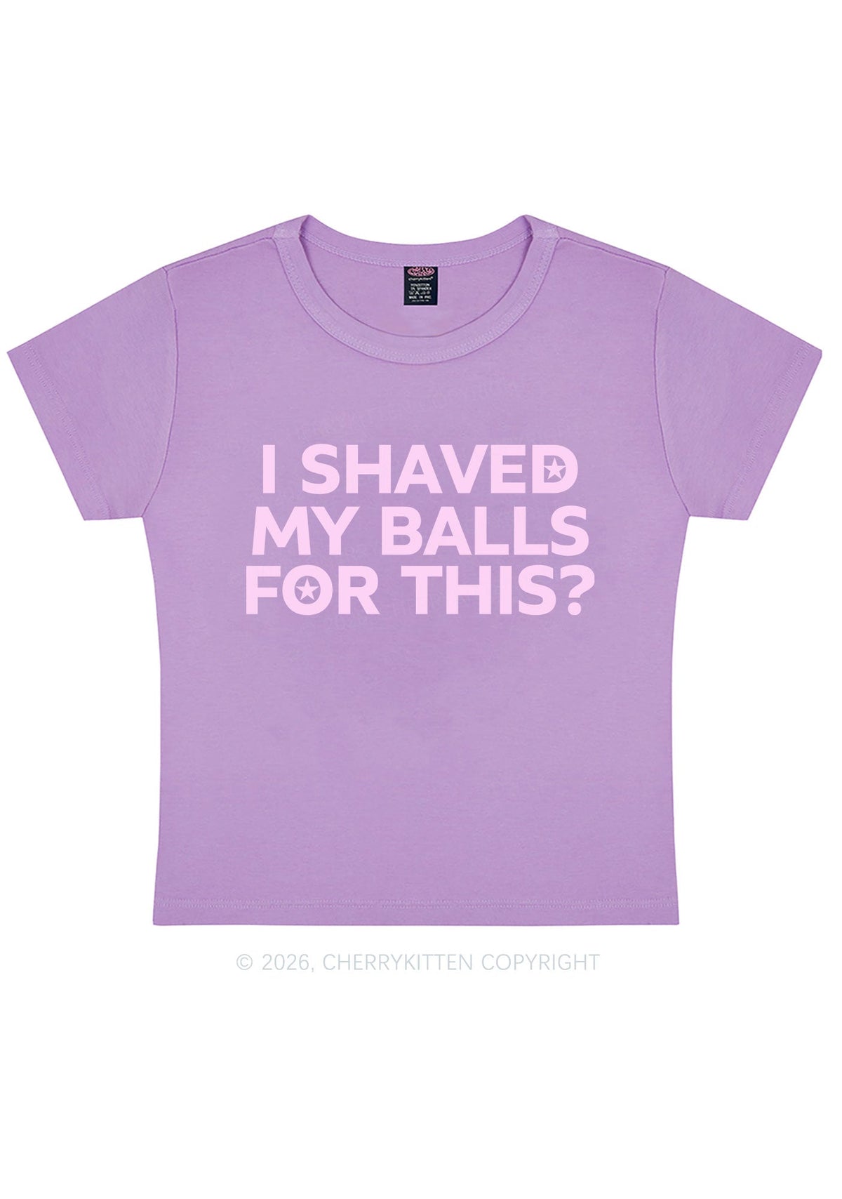 Shaved My Balls For This Y2K Baby Tee Cherrykitten