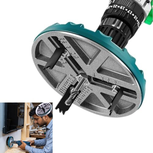 Adjustable Hole Saw 45-130mm for Woodworking, Hole Cutter for Electric Drill