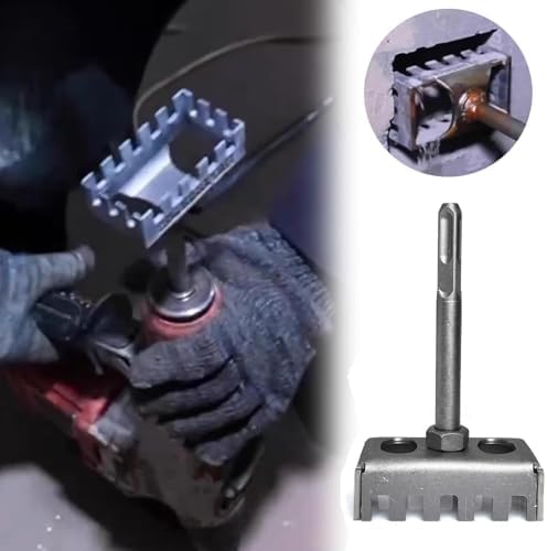 Square Hole Cutter for 86-Type Electrical Box 3/8" Shank Steel Heavy-Duty Trapezoidal Square Slot Cutter