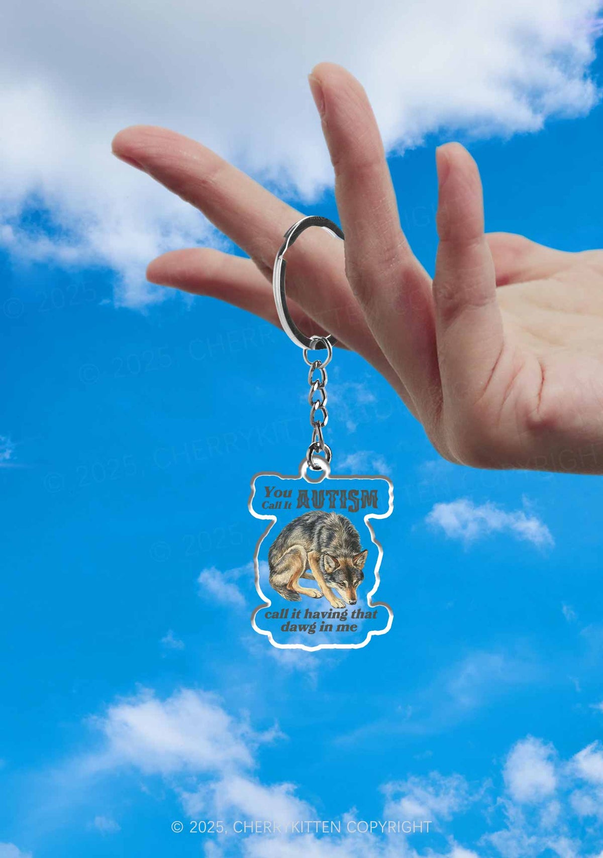 You Call It Autism 1Pc Y2K Keychain Cherrykitten