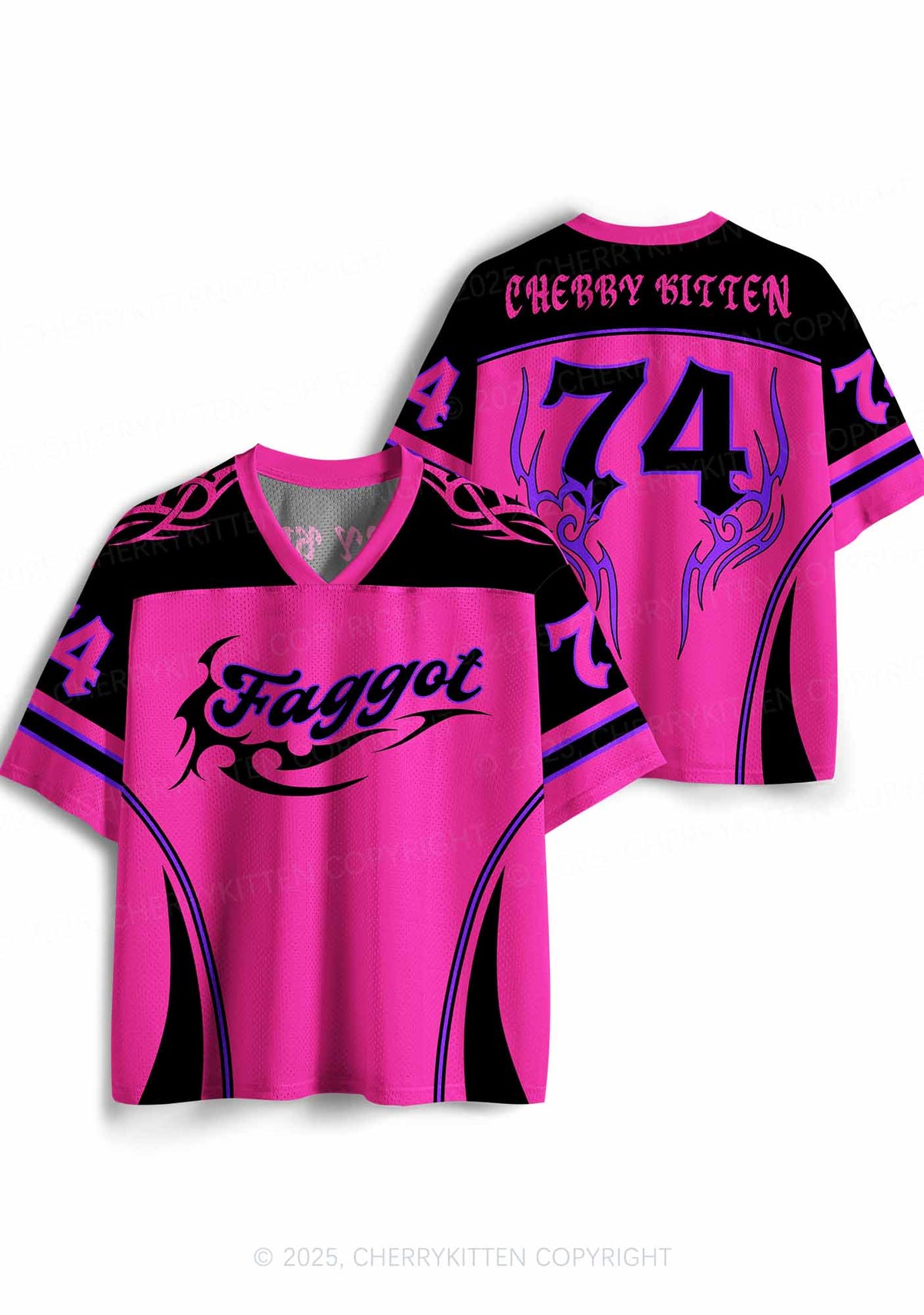 Custom Purple Faggot Pride Y2K Sport Jersey Shirts Cherrykitten
