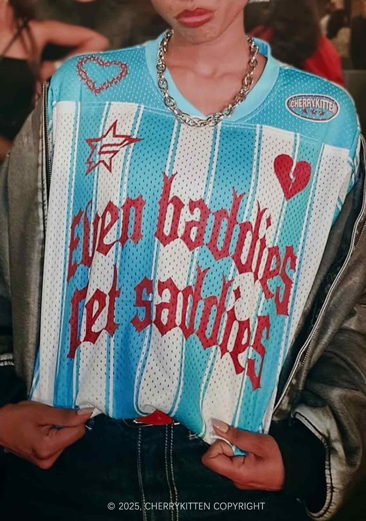 Custom Even Baddies Get Saddies Y2K Sport Jersey Shirts Cherrykitten