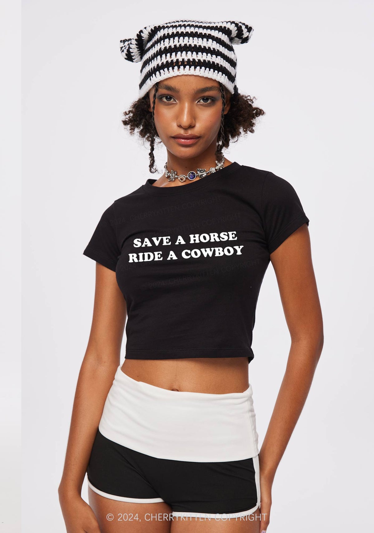 Save A Horse Y2K Baby Tee Cherrykitten
