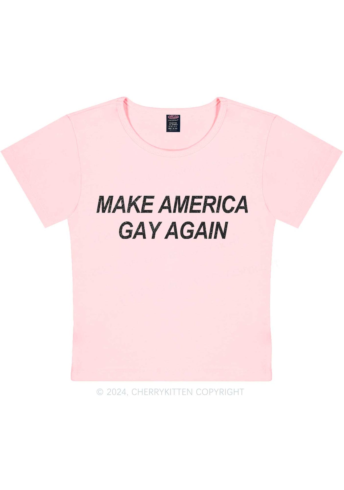 Make America Gay Again Y2K Baby Tee Cherrykitten