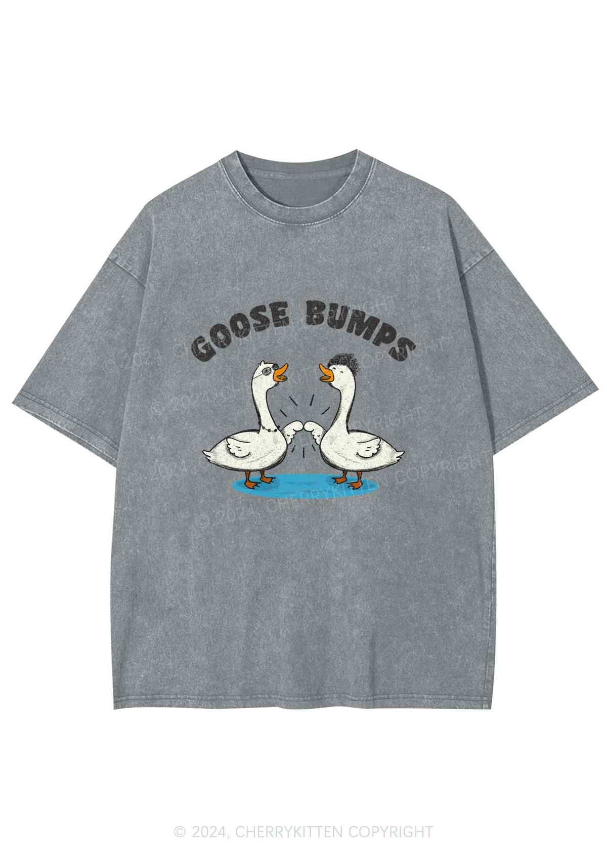 Goosebumps Duck Y2K Washed Tee Cherrykitten