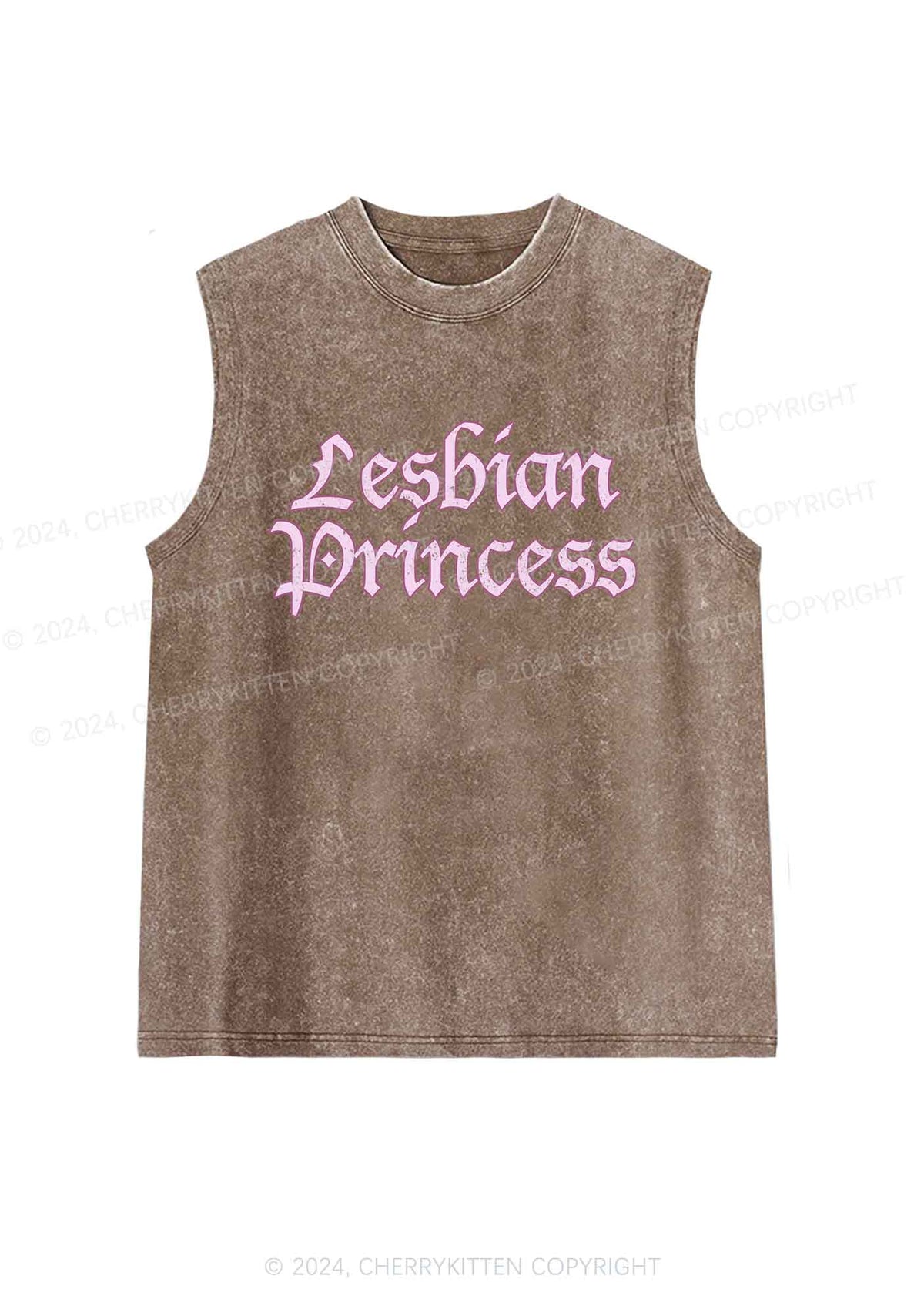 Lesbian Princess Y2K Washed Tank Cherrykitten