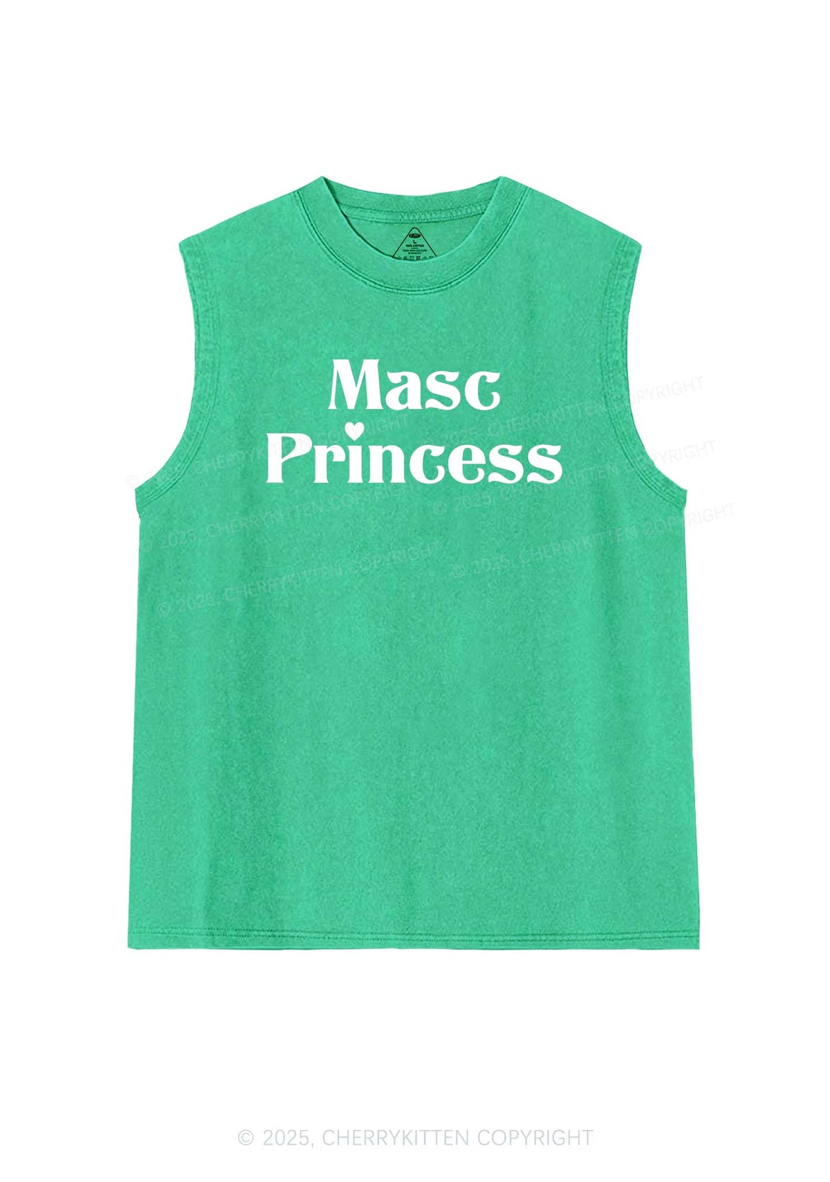 Masc Princess Pride Y2K Washed Muscle Tank Cherrykitten