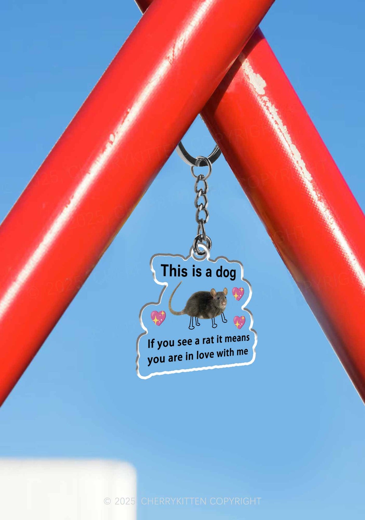 If You See Rat 1Pc Y2K Keychain Cherrykitten