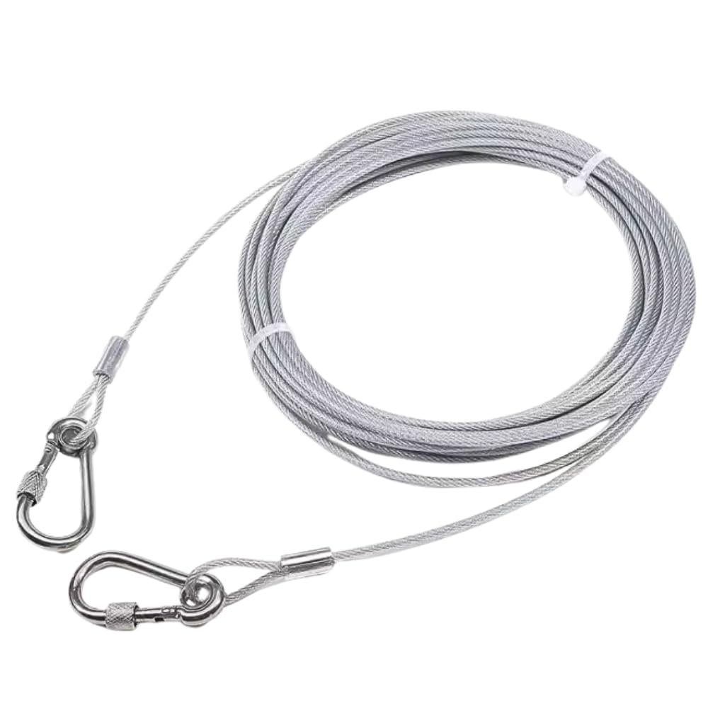 Stainless Steel PVC Coated Clothesline Rope with Locking Hooks ⭐⭐⭐⭐⭐