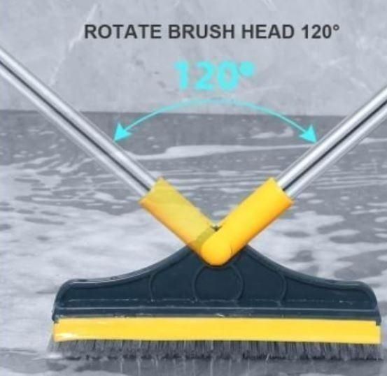 Floor Brush- 2 In 1 Long Handle Wiper Stiff Bristle Floor Brush ⭐⭐⭐⭐⭐