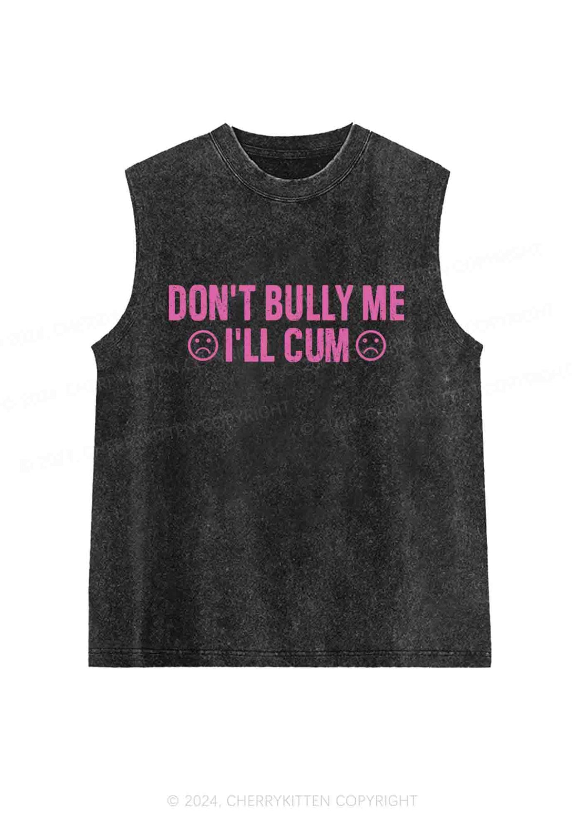 Don't Bully Me Y2K Washed Tank Cherrykitten