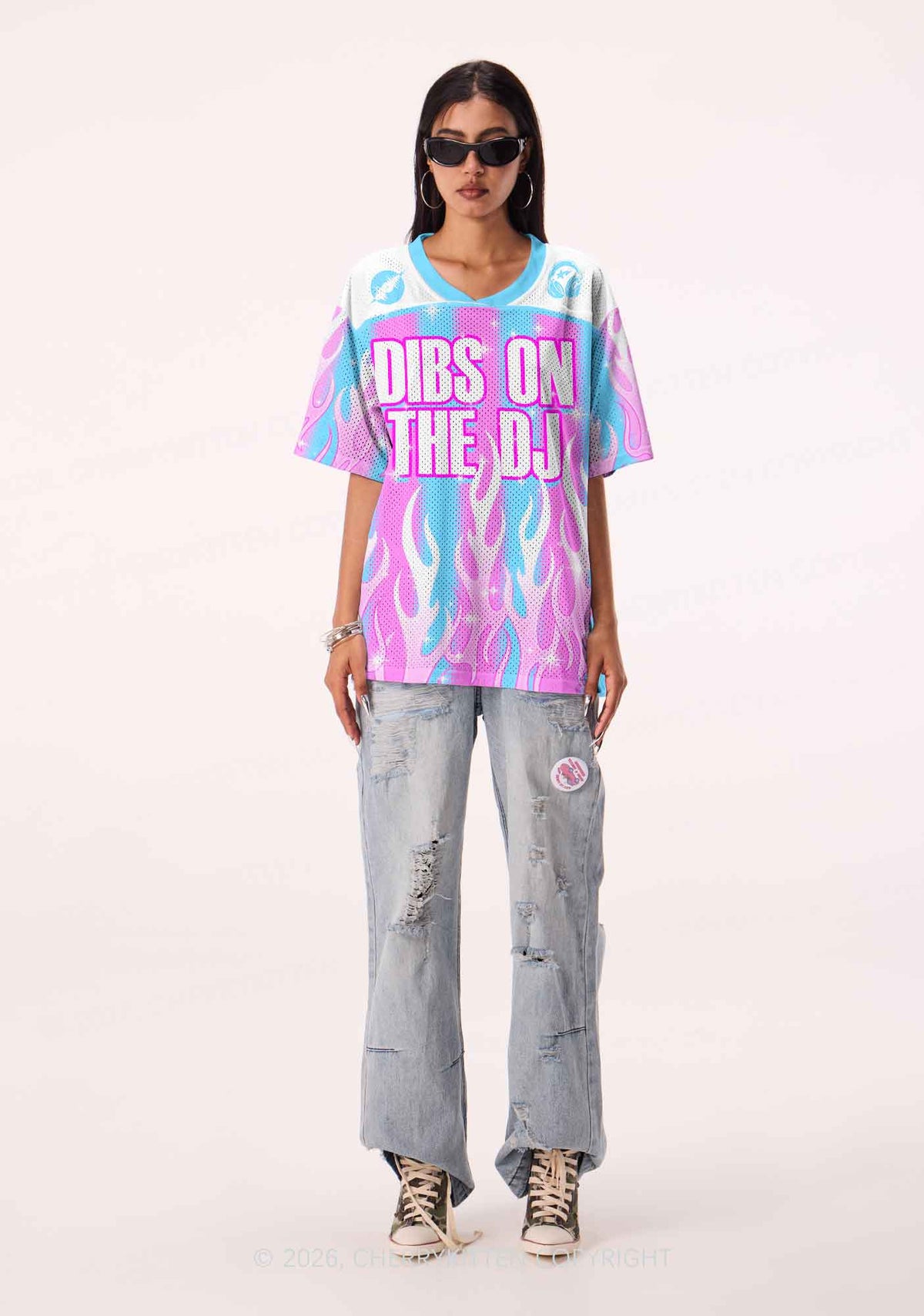 Dibs On The DJ Y2K Sport Jersey Shirts Cherrykitten