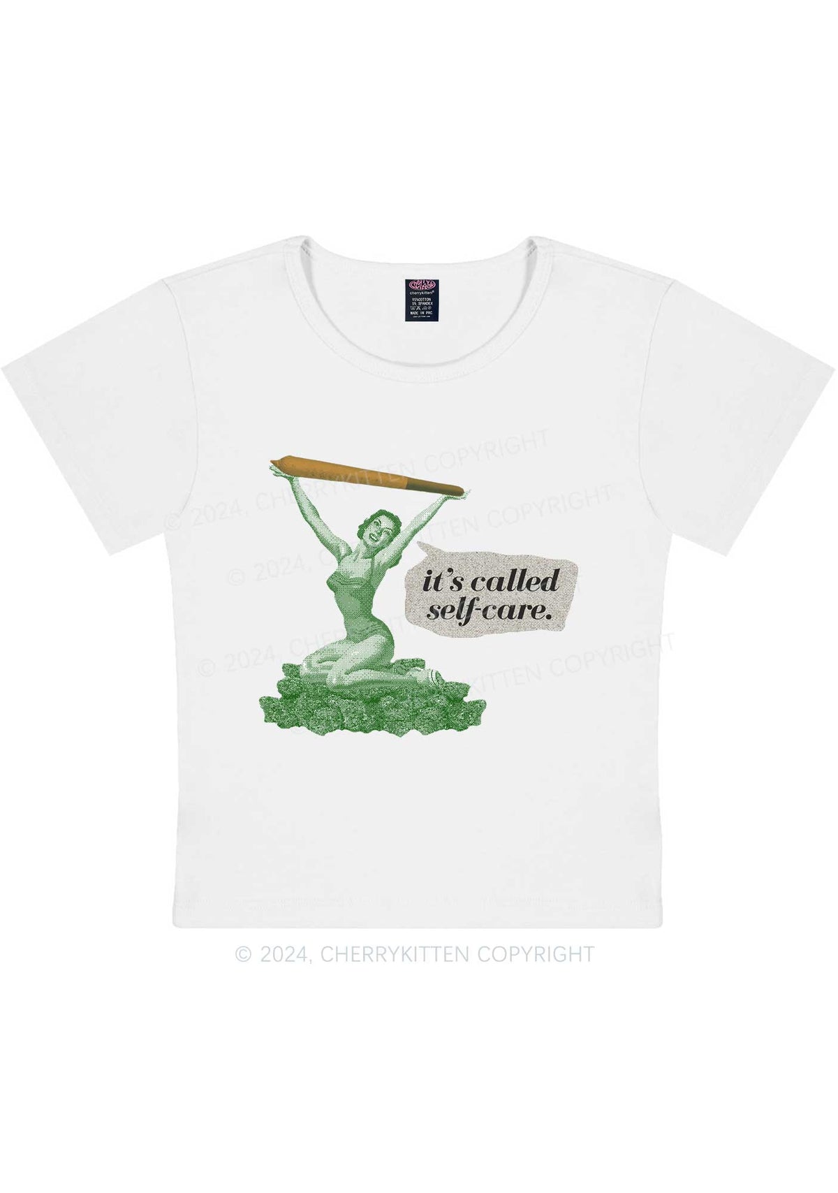 It's Called Self Care Y2K Baby Tee Cherrykitten