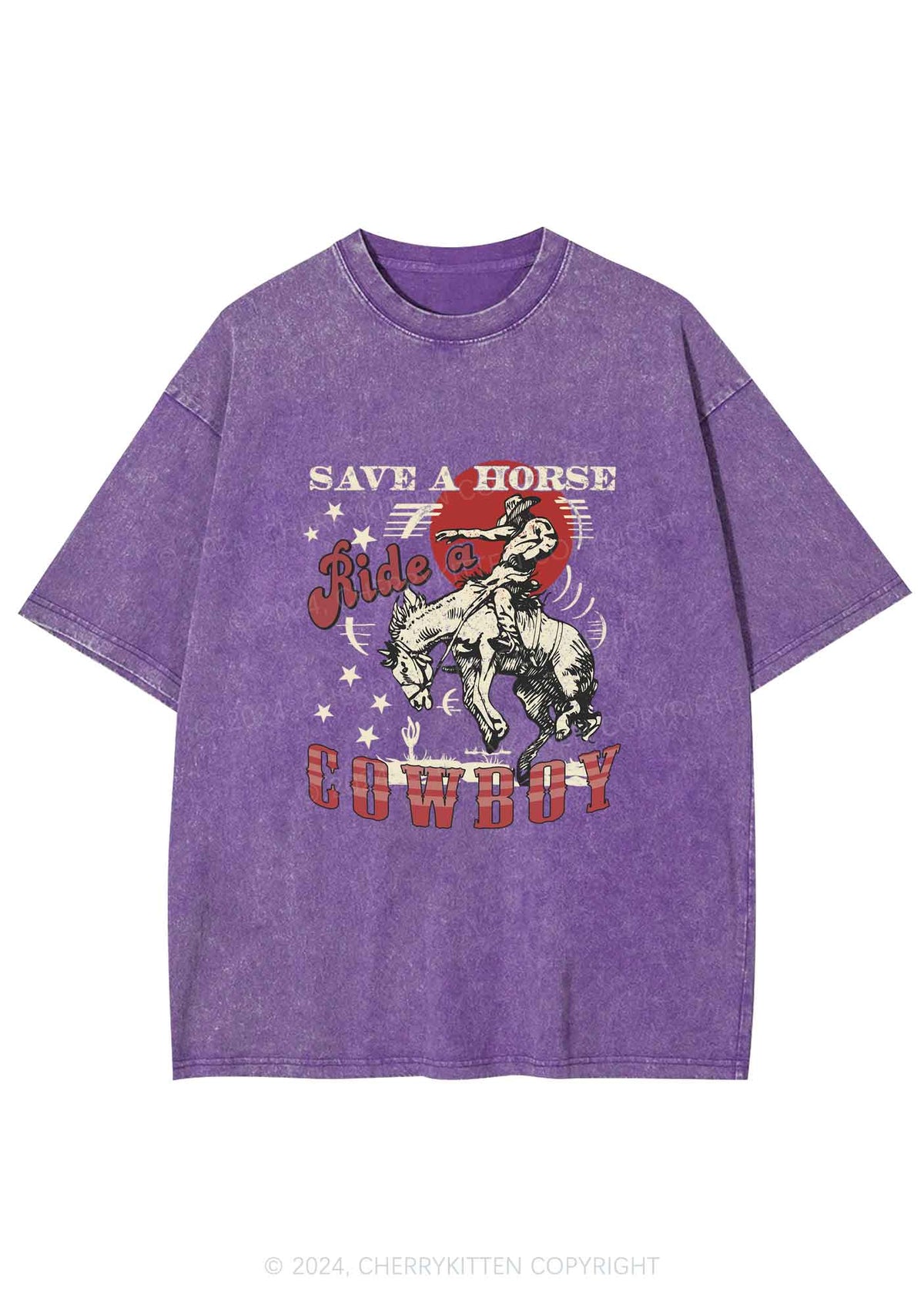 Ride A Cowboy Y2K Washed Tee Cherrykitten
