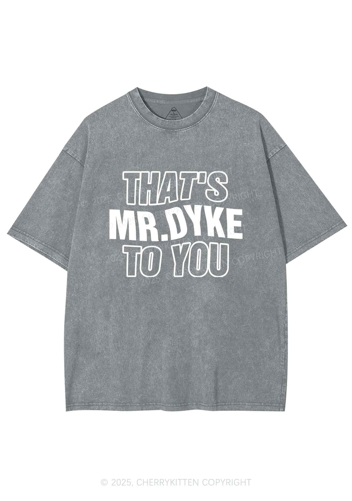 Thats Mr Dyke Pride Y2K Shirts Washed Tee Cherrykitten