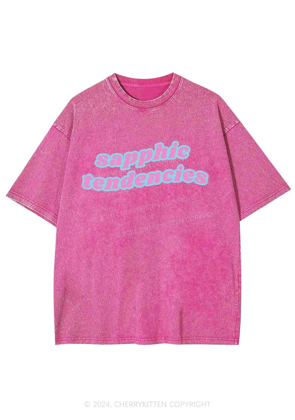 Sapphic Tendencies Y2K Washed Tee Cherrykitten