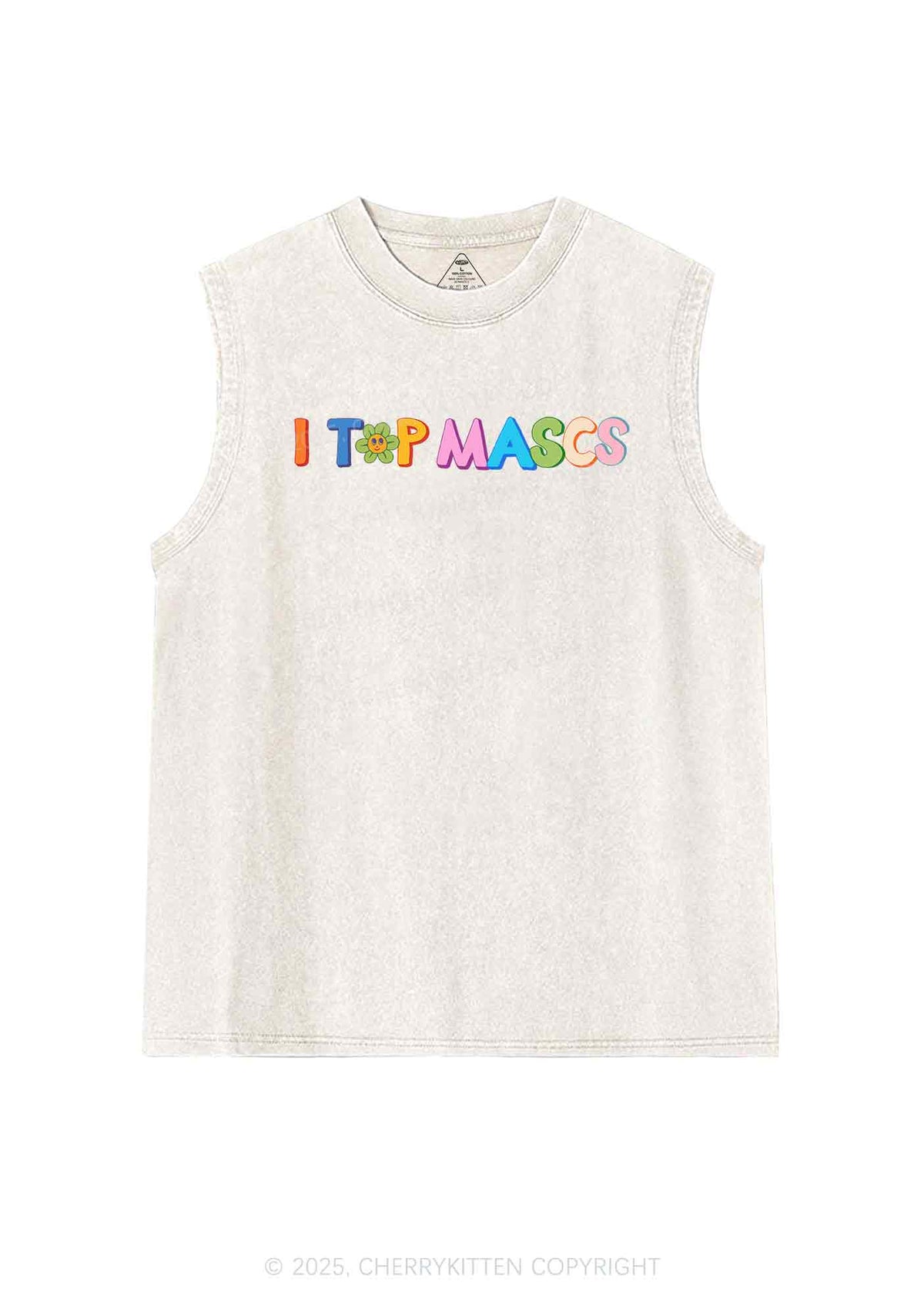I Top Mascs Y2K Washed Tank Cherrykitten