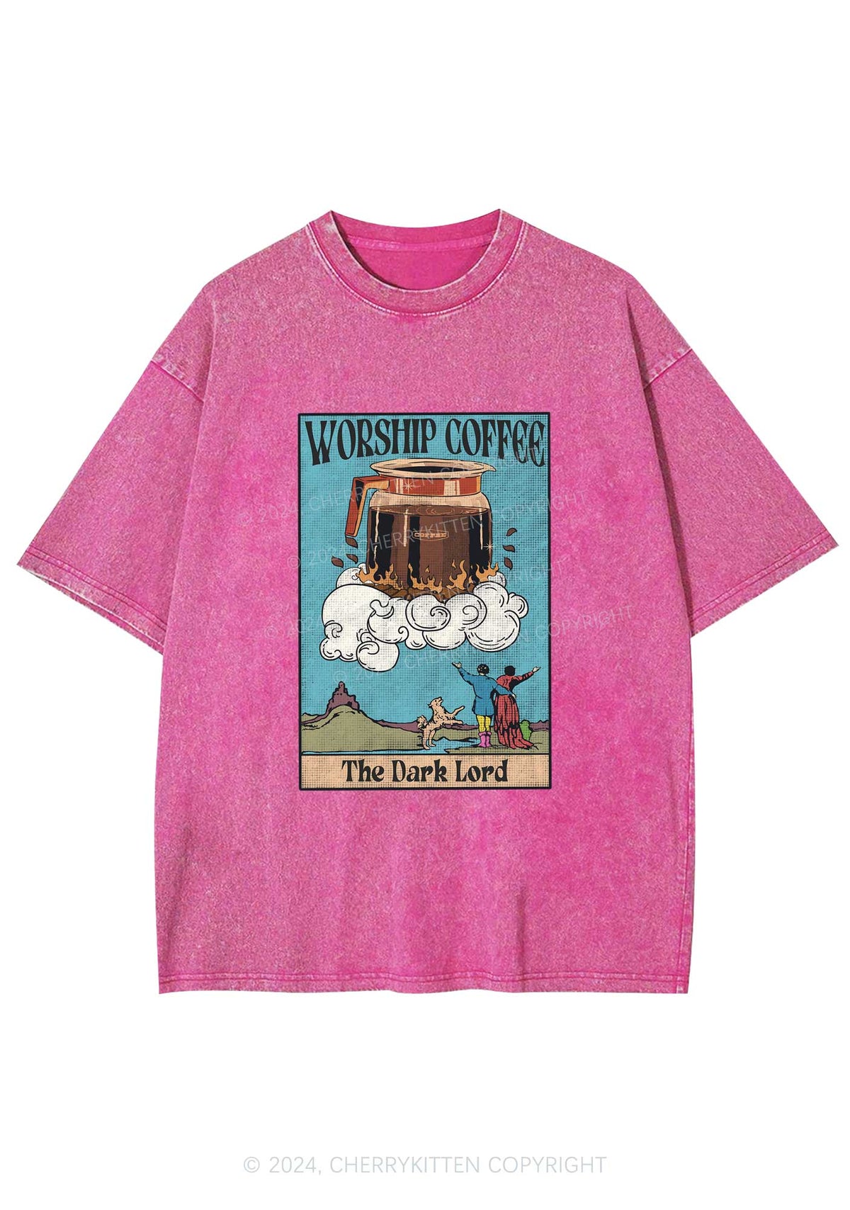 Worship Coffee Y2K Washed Tee Cherrykitten