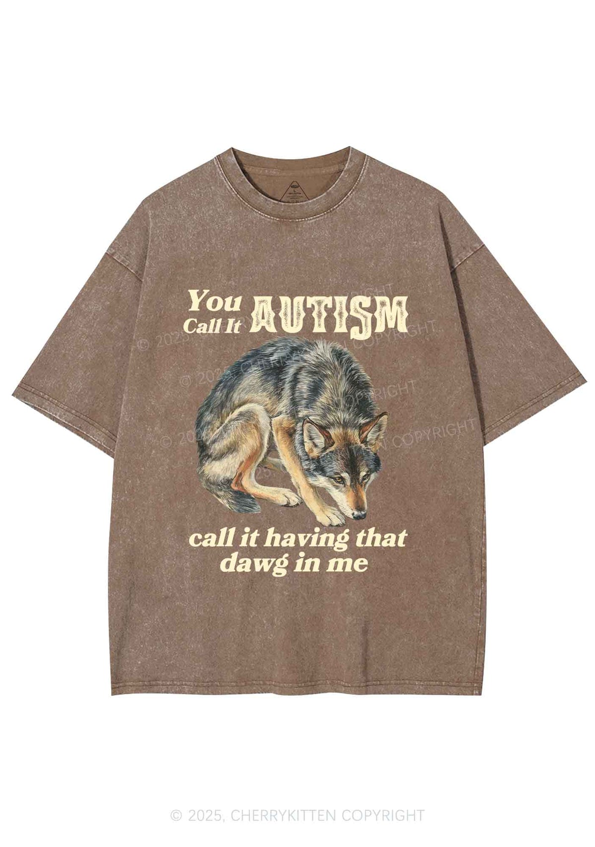 You Call It Autism Y2K Shirts Washed Tee Cherrykitten
