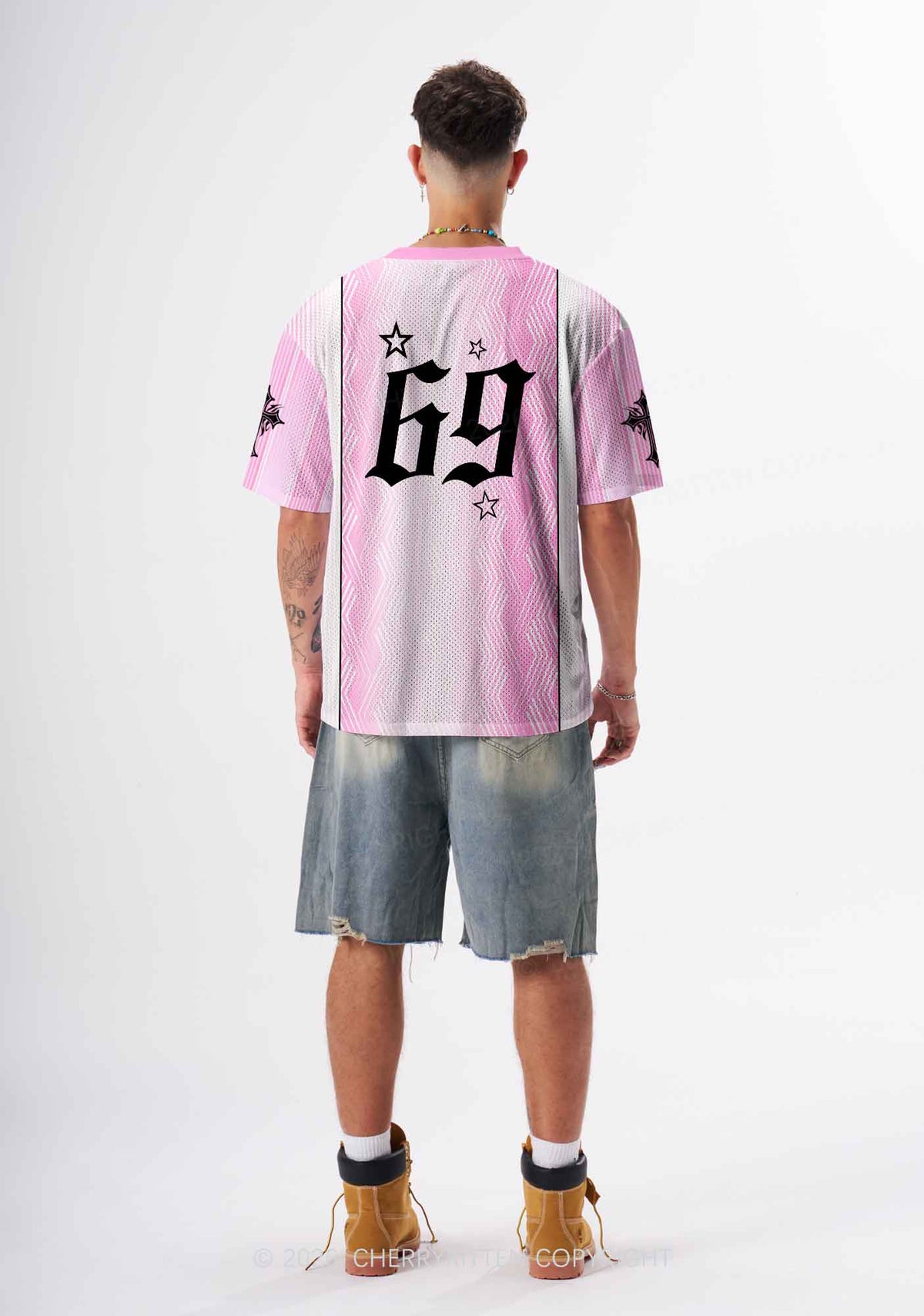 Pink Alpha Male Unicorn Pride Y2K Sport Jersey Shirts Cherrykitten