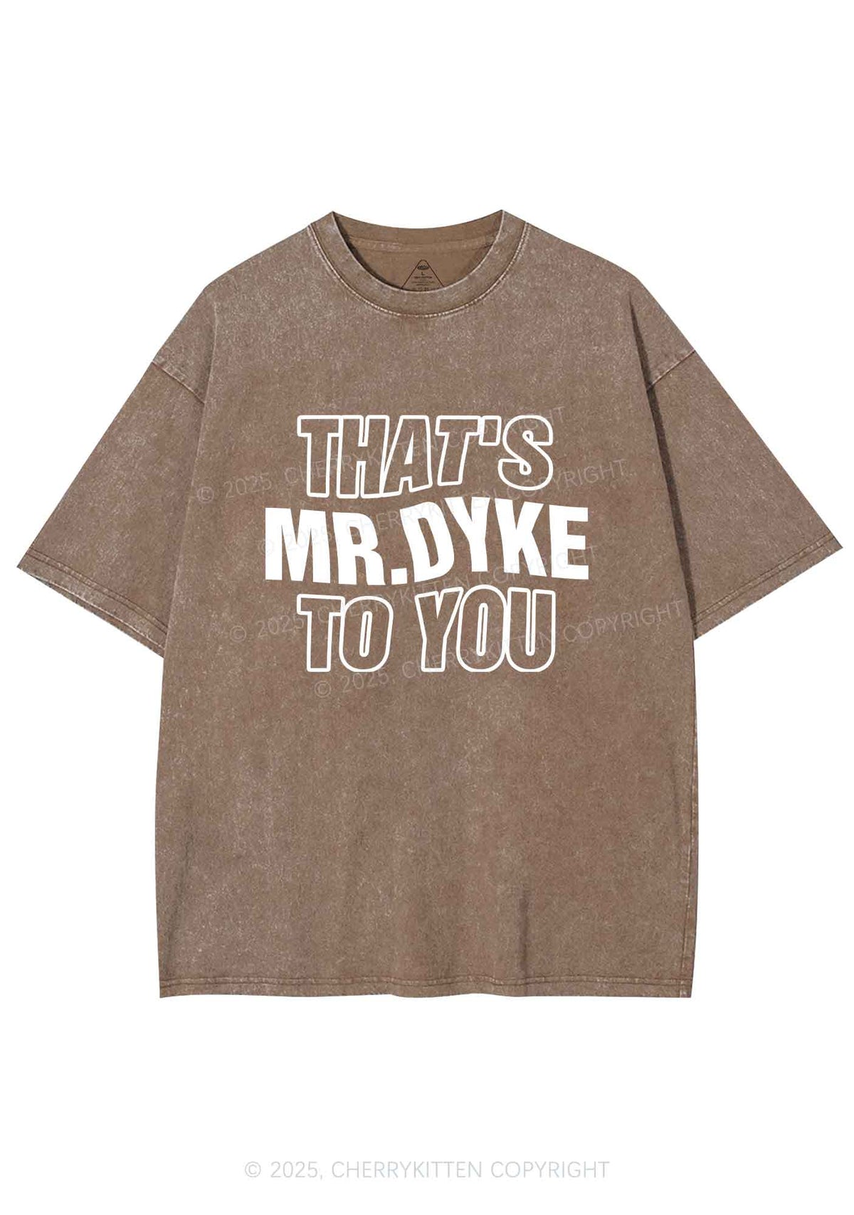 Thats Mr Dyke Pride Y2K Shirts Washed Tee Cherrykitten