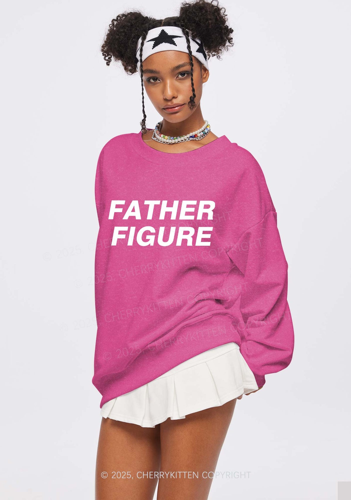 Father Figure Y2K Washed Sweatshirts Cherrykitten