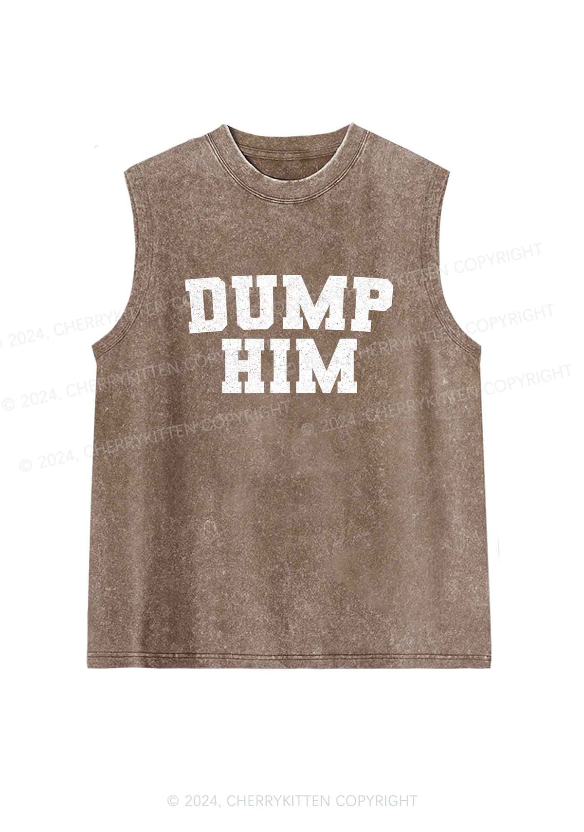 Dump Him Y2K Washed Tank Cherrykitten
