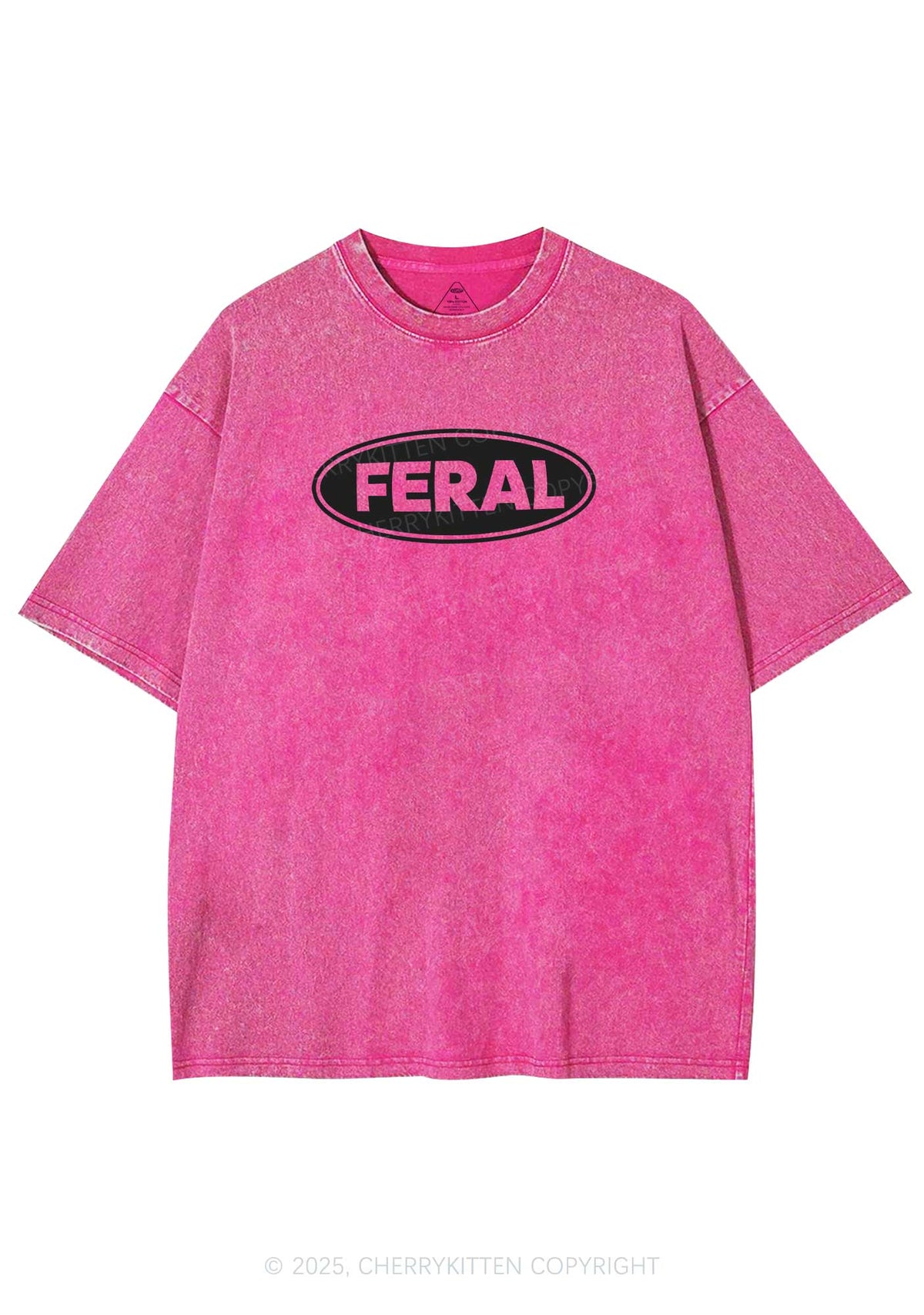 Feral Y2K Shirts Washed Tee Cherrykitten