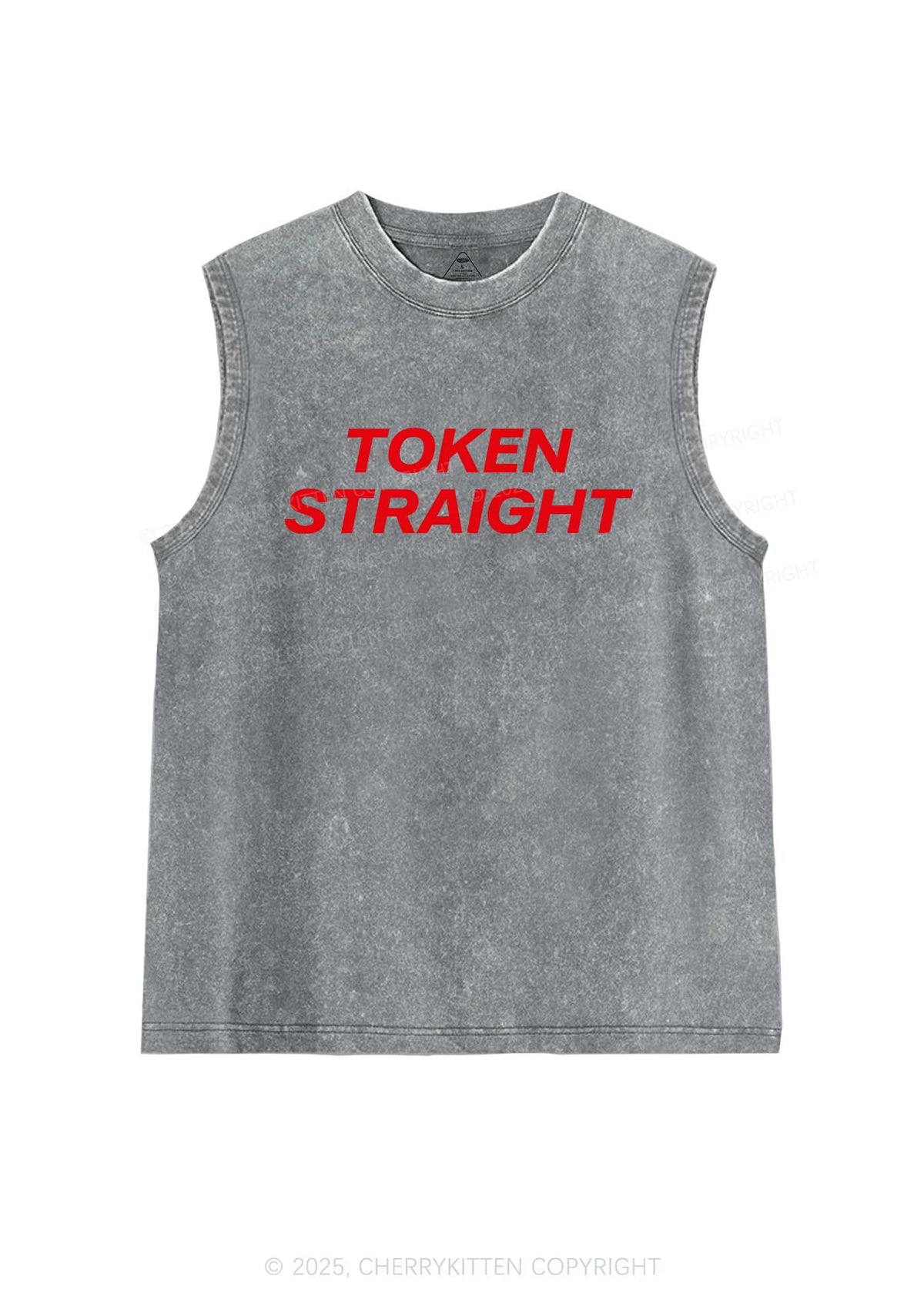 Token Straight Pride Y2K Washed Muscle Tank Cherrykitten