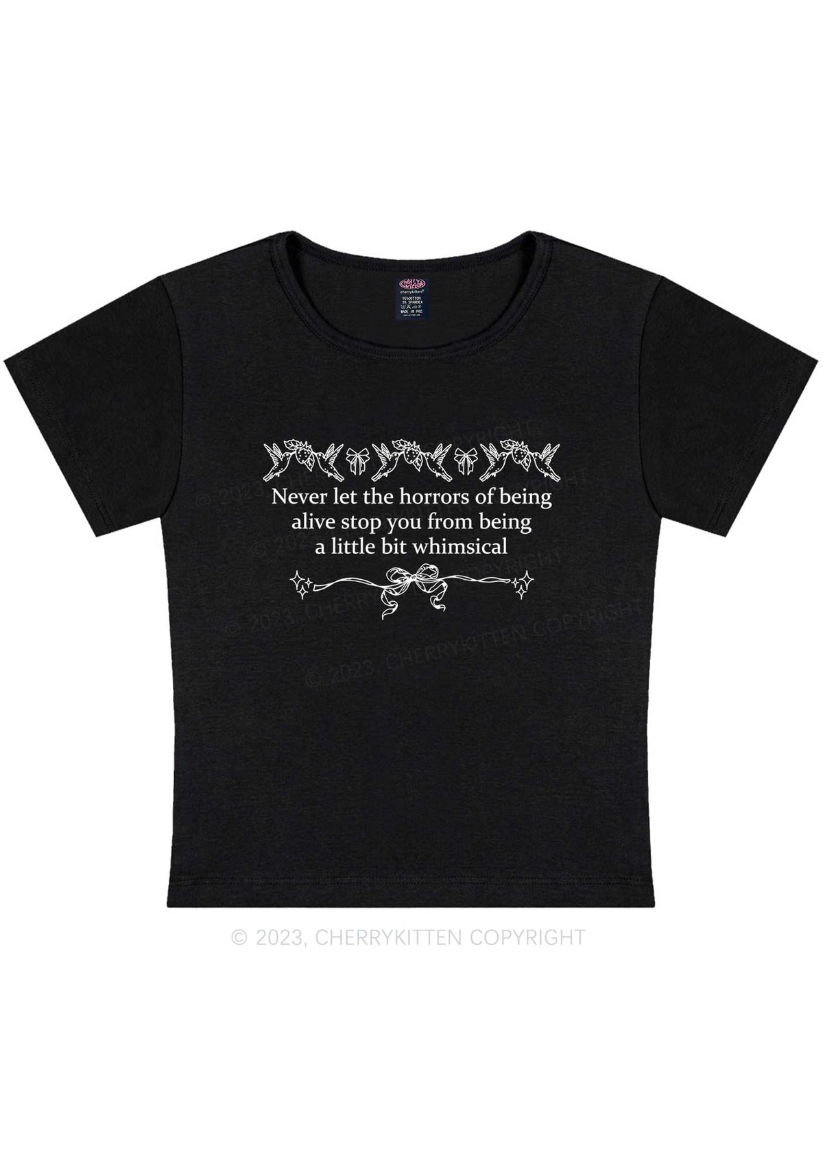 A Little Bit Whimsical Y2K Baby Tee Cherrykitten