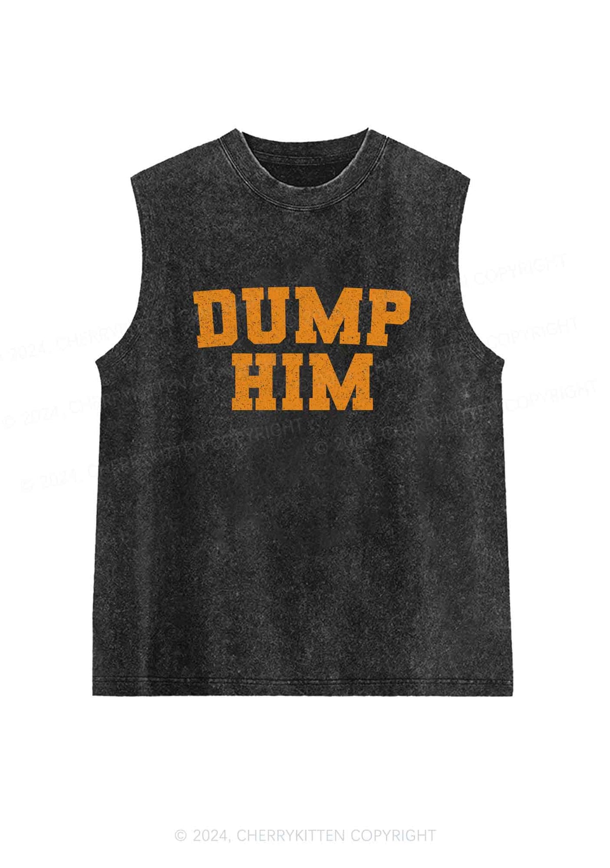 Dump Him Y2K Washed Tank Cherrykitten