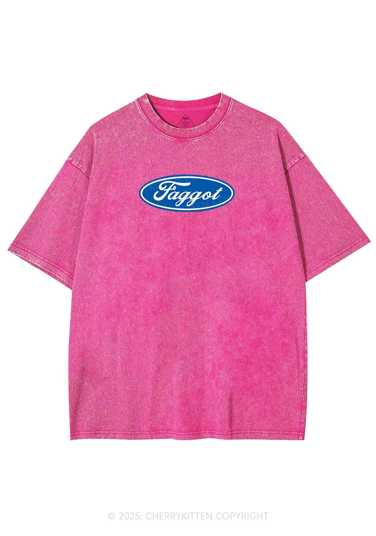 Faggot Pride Y2K Shirts Washed Tee Cherrykitten