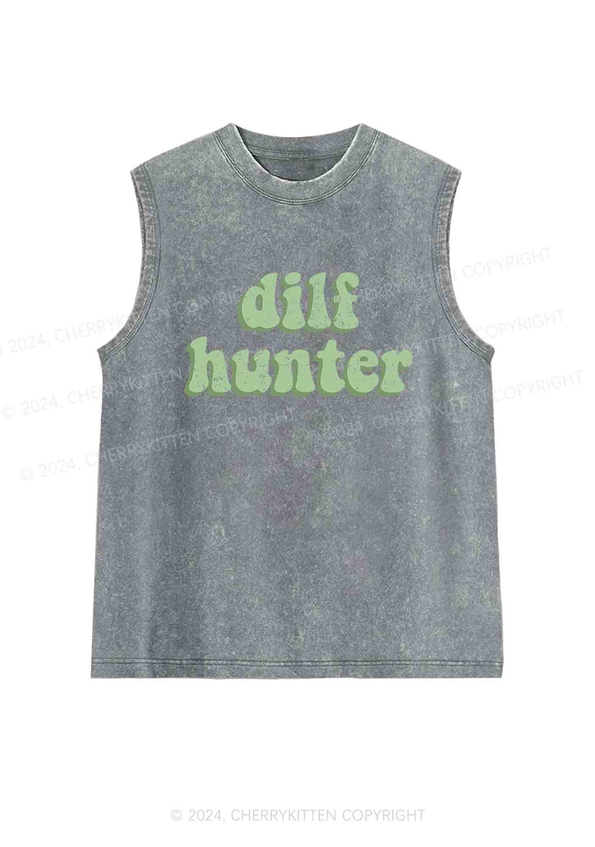 Green Hunter Y2K Washed Tank Cherrykitten