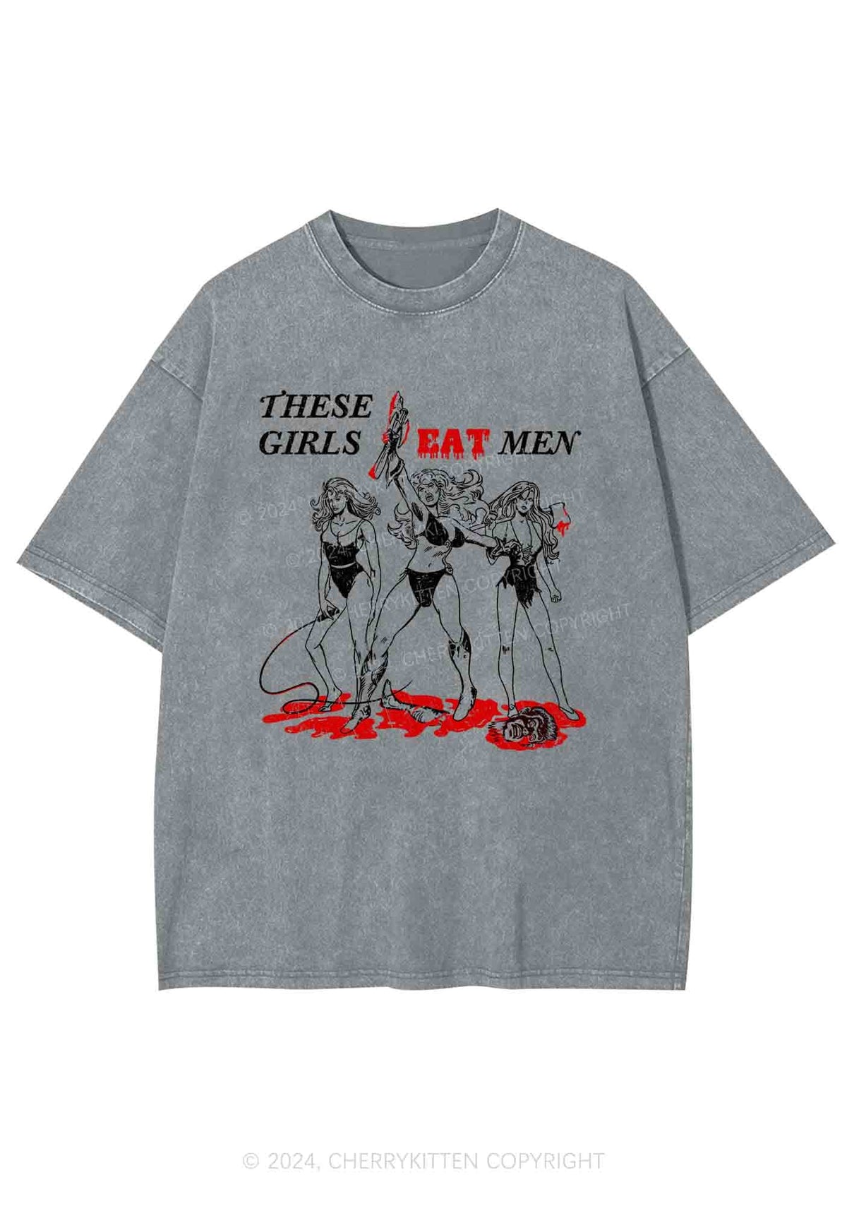 These Girls Eat Men Y2K Washed Tee Cherrykitten