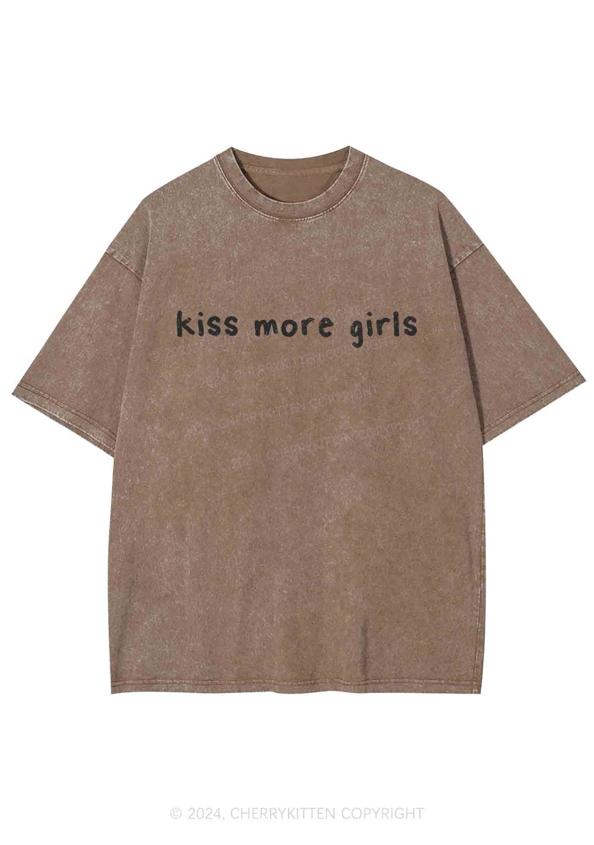 Kiss More Girls Y2K Washed Tee Cherrykitten