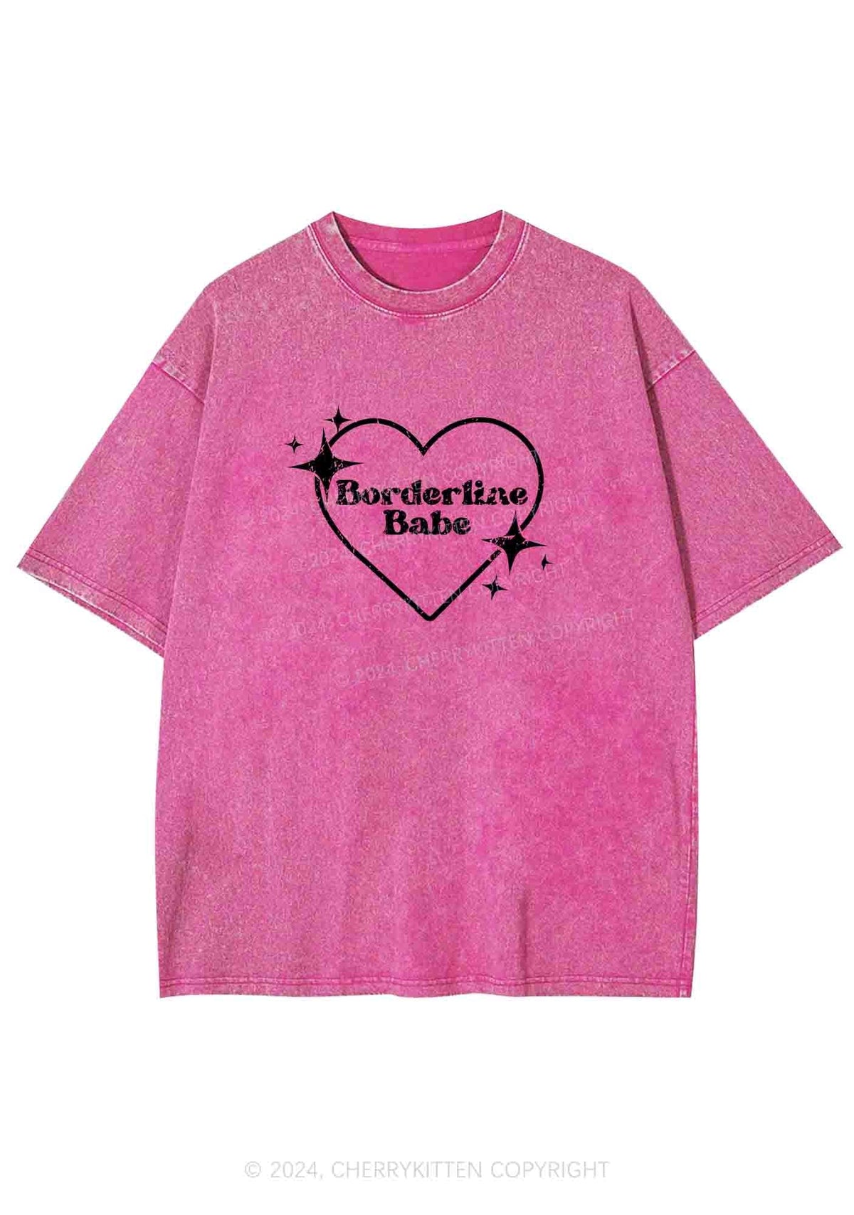 Borderline Personality Babe Y2K Washed Tee Cherrykitten