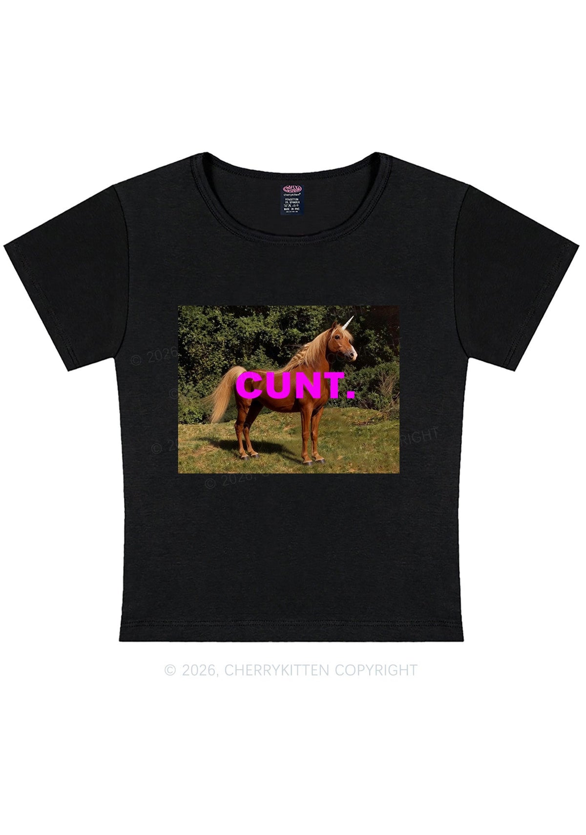Custom Photo Cxxt Y2K Baby Tee Cherrykitten