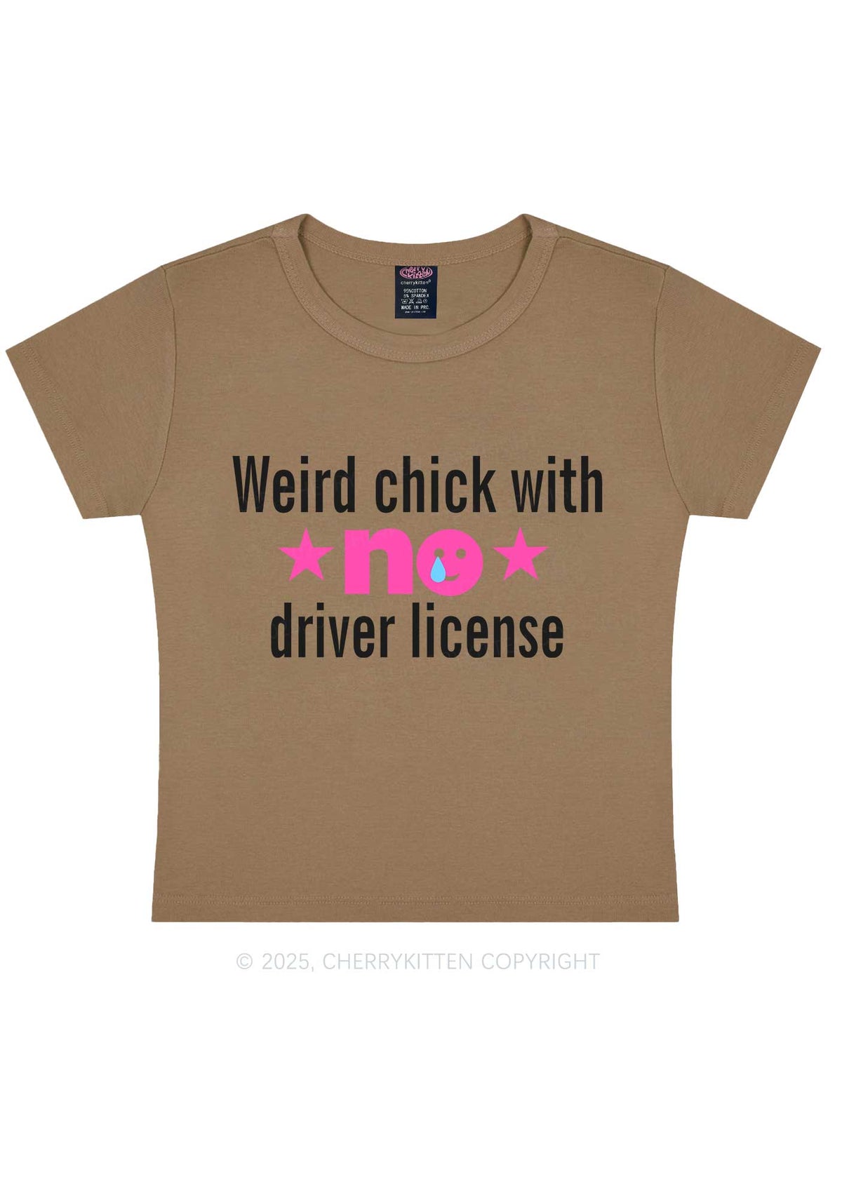 Weird Chick Y2K Baby Tee Cherrykitten