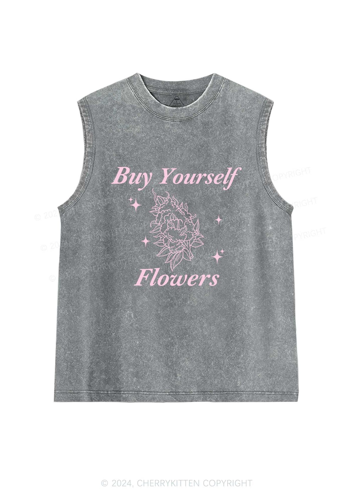 Buy Yourself Flowers Y2K Washed Tank Cherrykitten