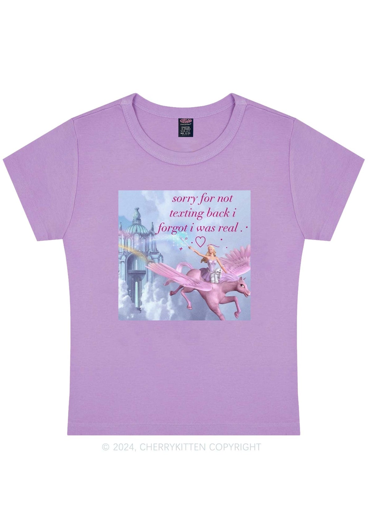 Sorry For Not Texting Back Y2K Baby Tee Cherrykitten