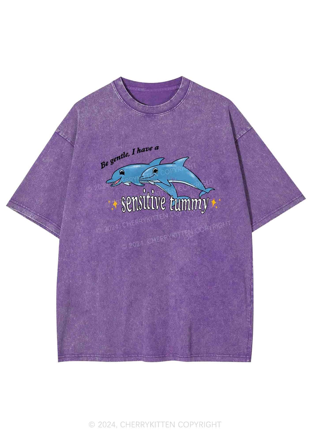 Sensitive Tummy Y2K Washed Tee Cherrykitten