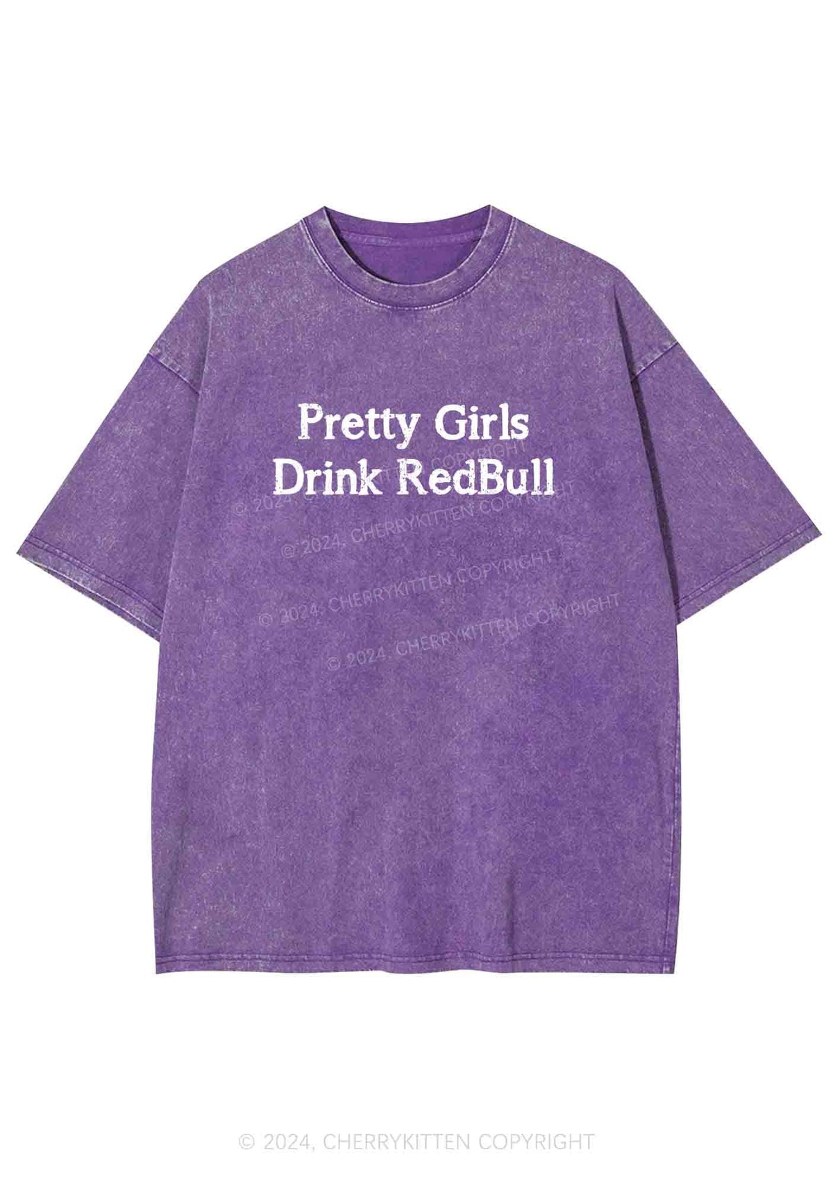 Pretty Girls Drink Red Y2K Washed Tee Cherrykitten