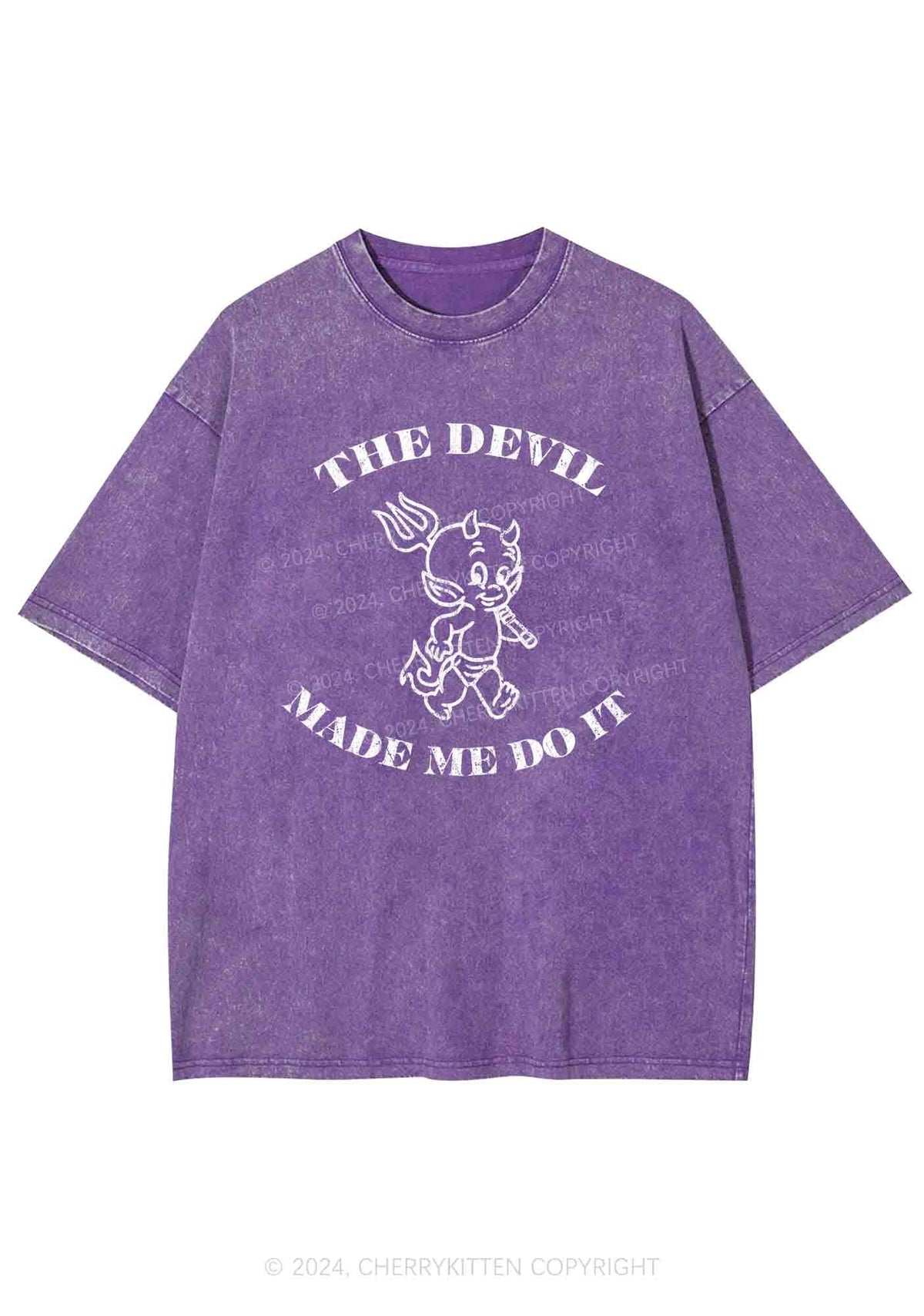 The Devil Made Me Do It Y2K Washed Tee Cherrykitten