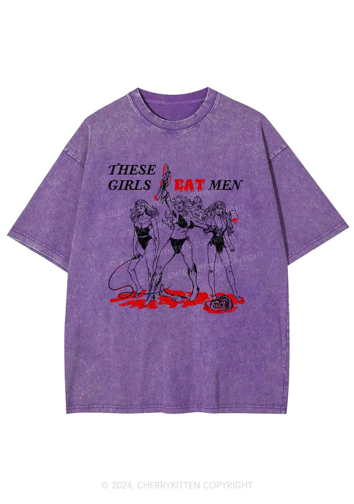 These Girls Eat Men Y2K Washed Tee Cherrykitten