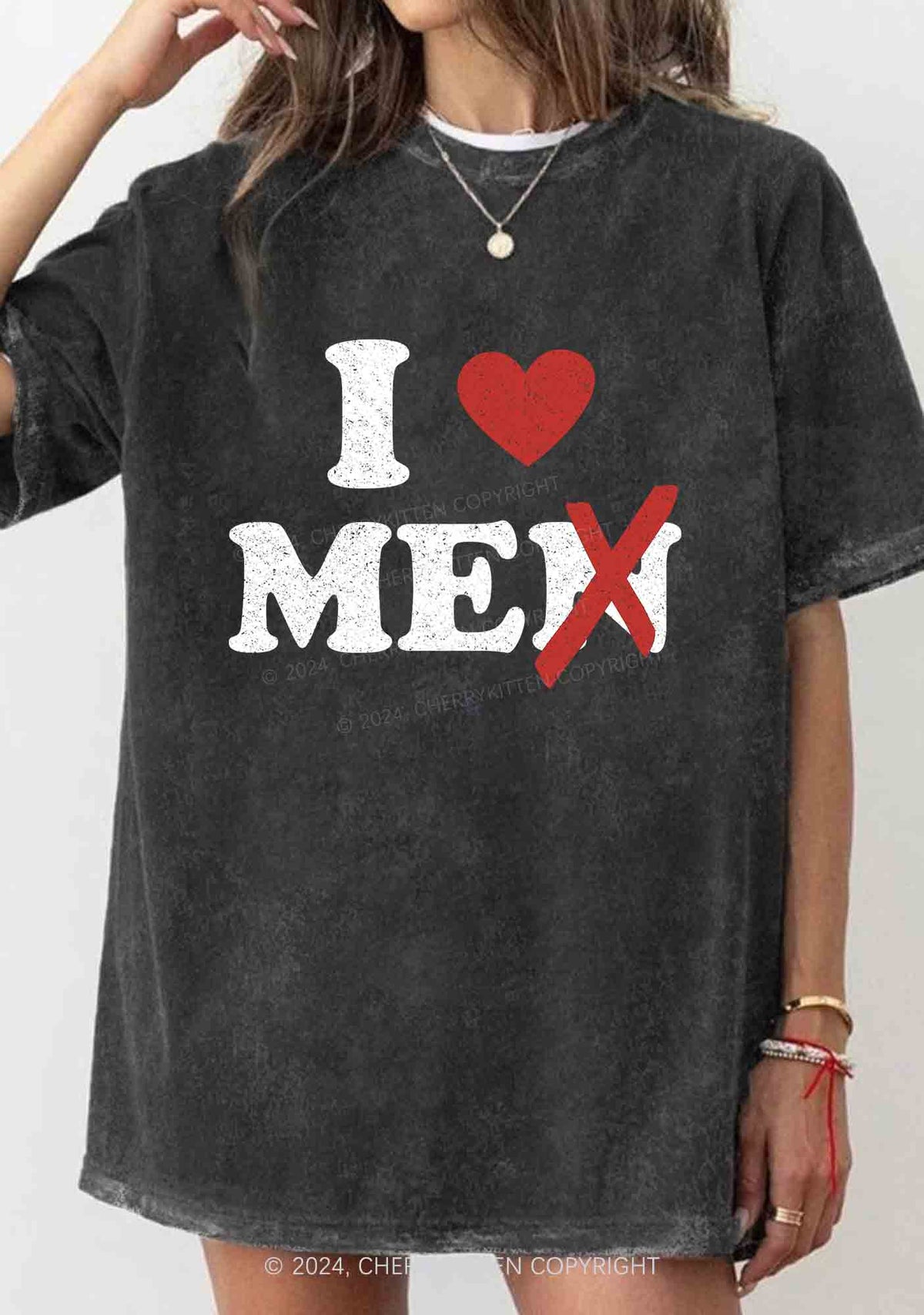 Love Me Not Men Y2K Washed Tee Cherrykitten