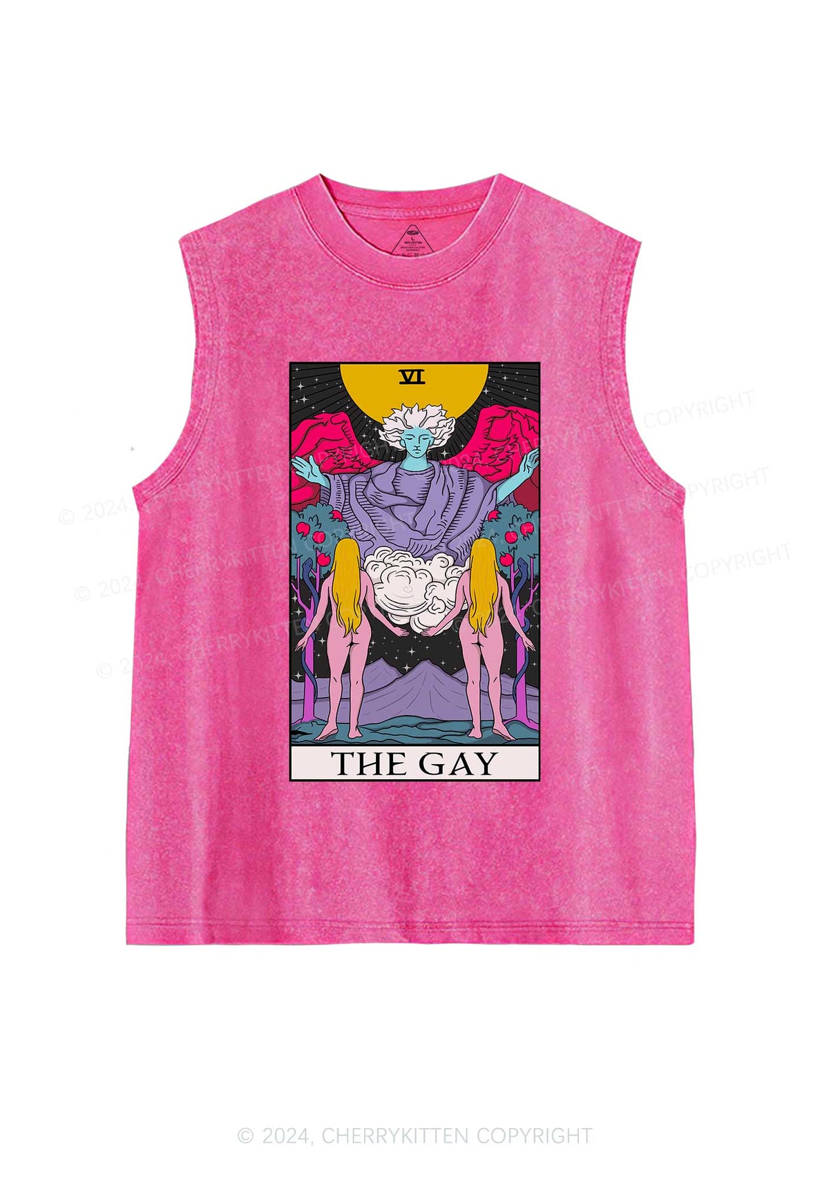 The Gay Witch Y2K Washed Tank Cherrykitten