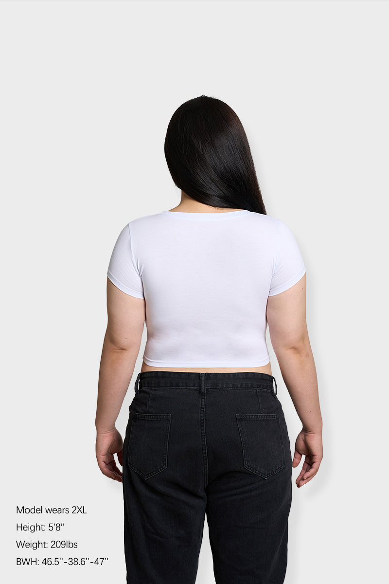 Curvy Sorry About Lipgloss Y2K Baby Tee Cherrykitten