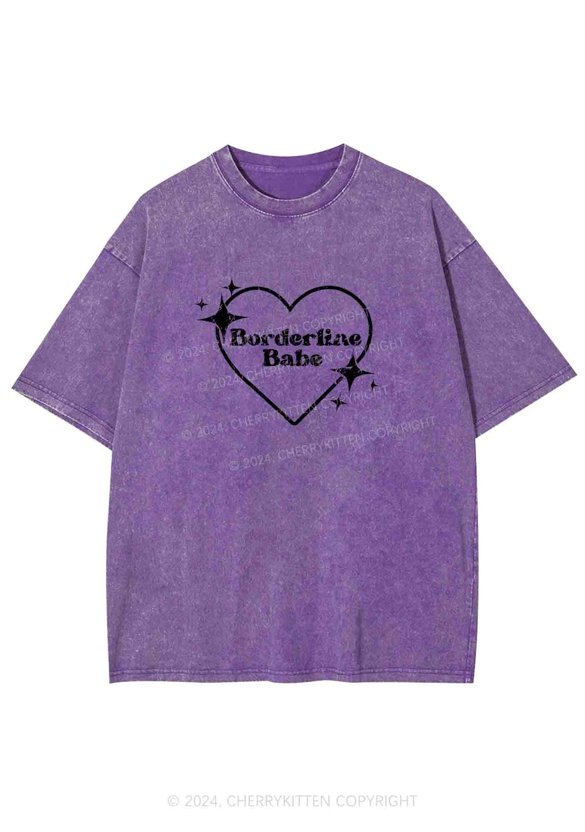 Borderline Personality Babe Y2K Washed Tee Cherrykitten
