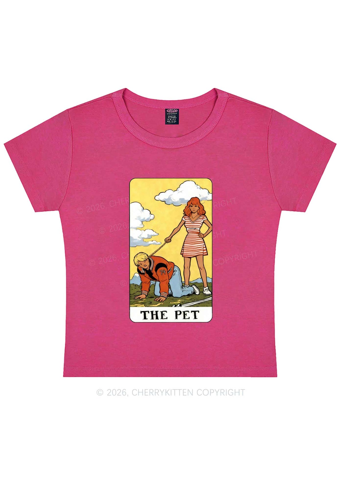 The Pet Y2K Baby Tee Cherrykitten