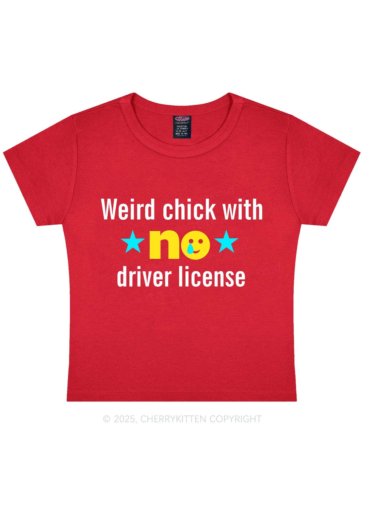Weird Chick Y2K Baby Tee Cherrykitten